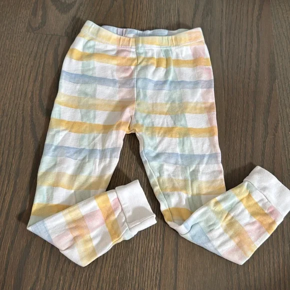 Burt’s Bees Baby Pastel Colored Plaid Organic Cotton Pajamas - Picture 7 of 7